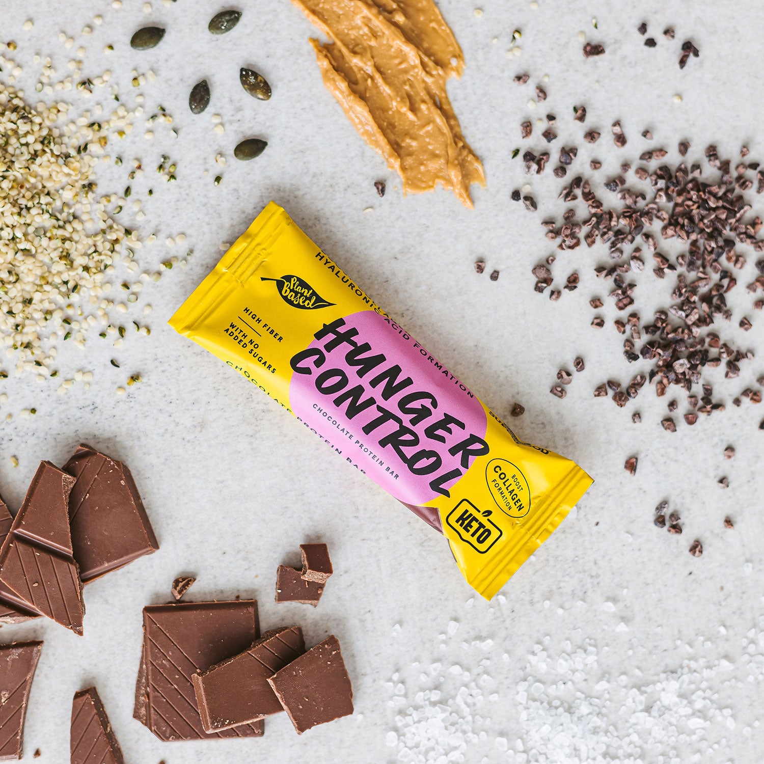 HUNGER CONTROL: Vegane Proteinriegel