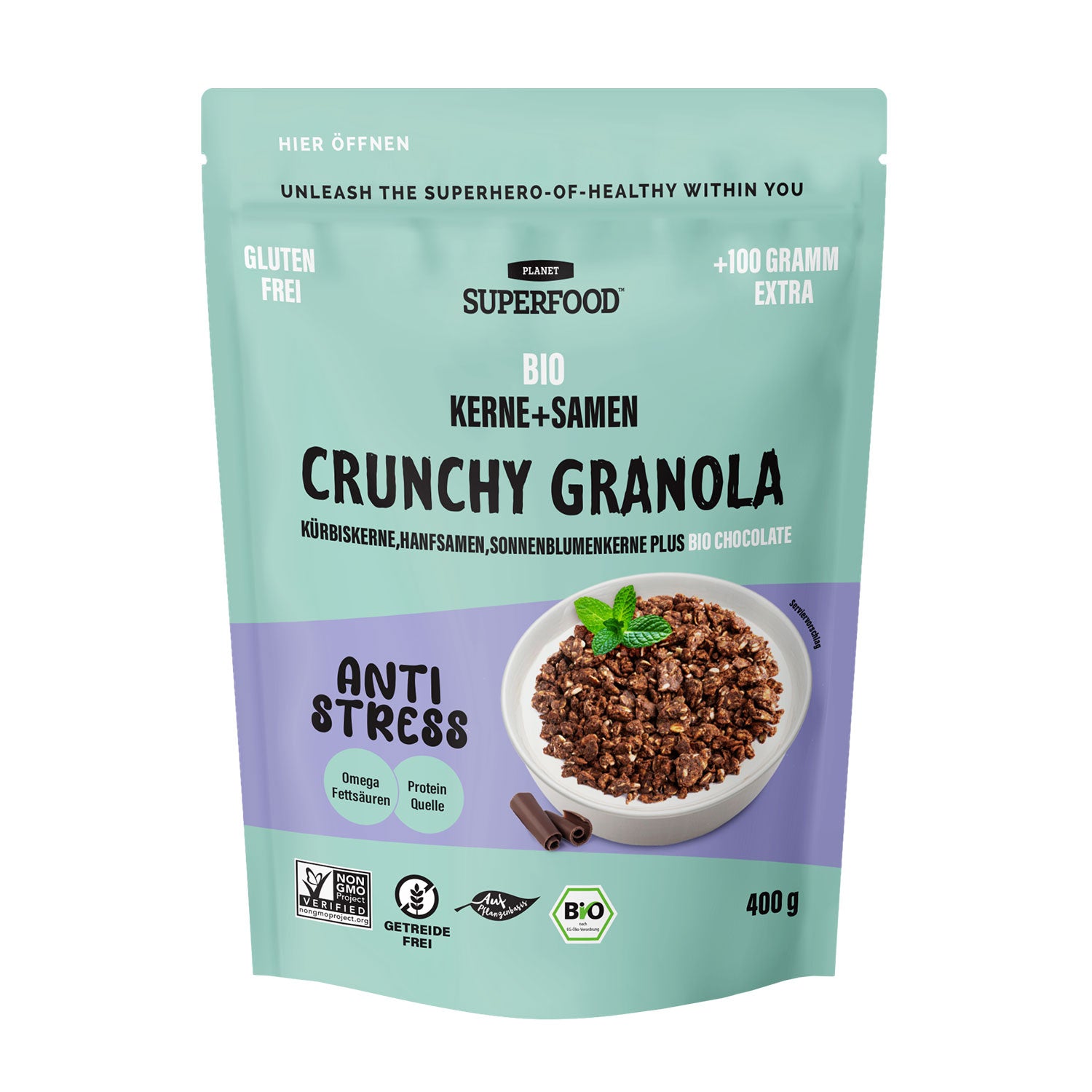 ANTI STRESS Bio-Samen-Granola – Schokolade Hauptbild