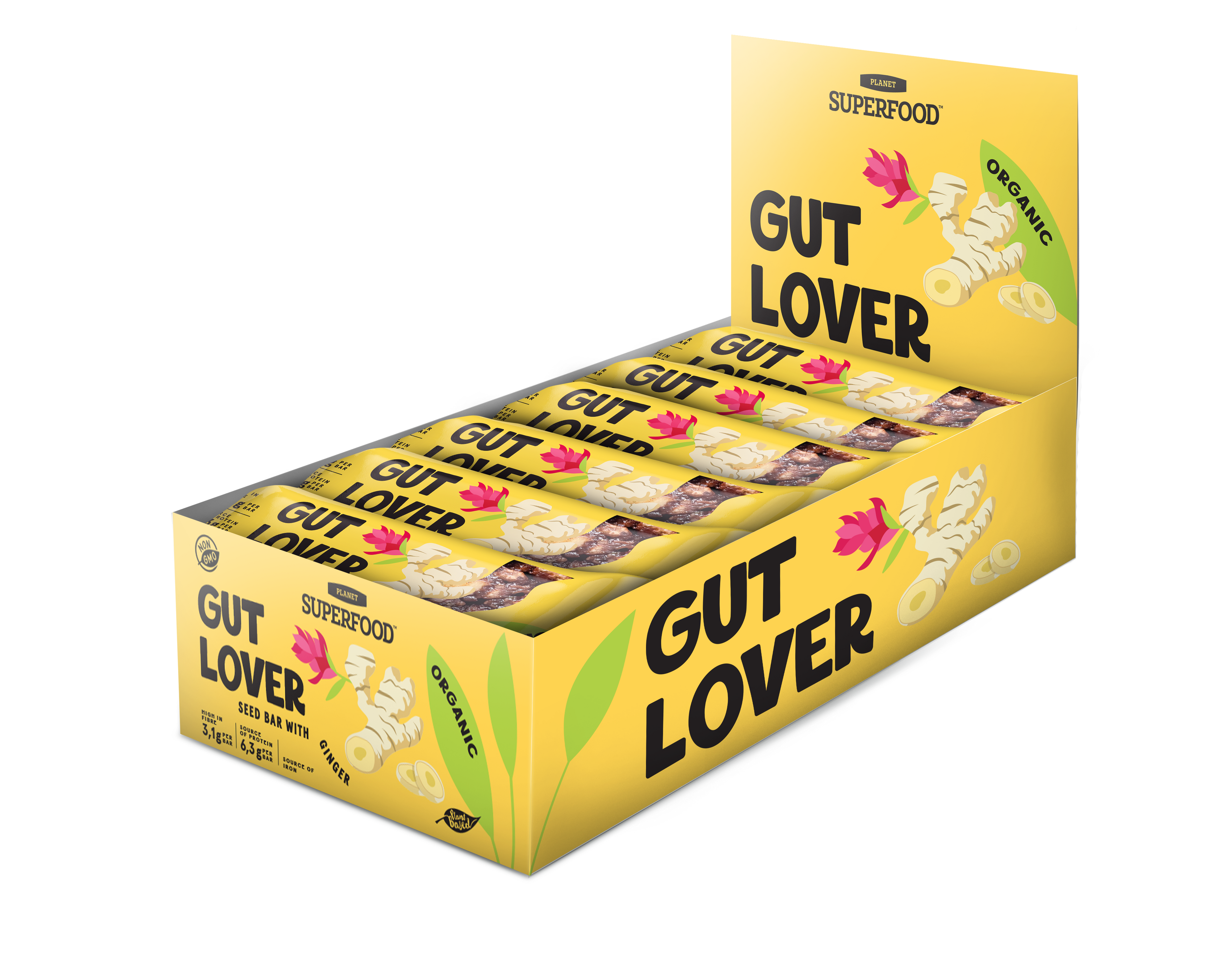 SAATENRIEGEL „GUT LOVER“, BIO, MIT INGWER, 24 STK.