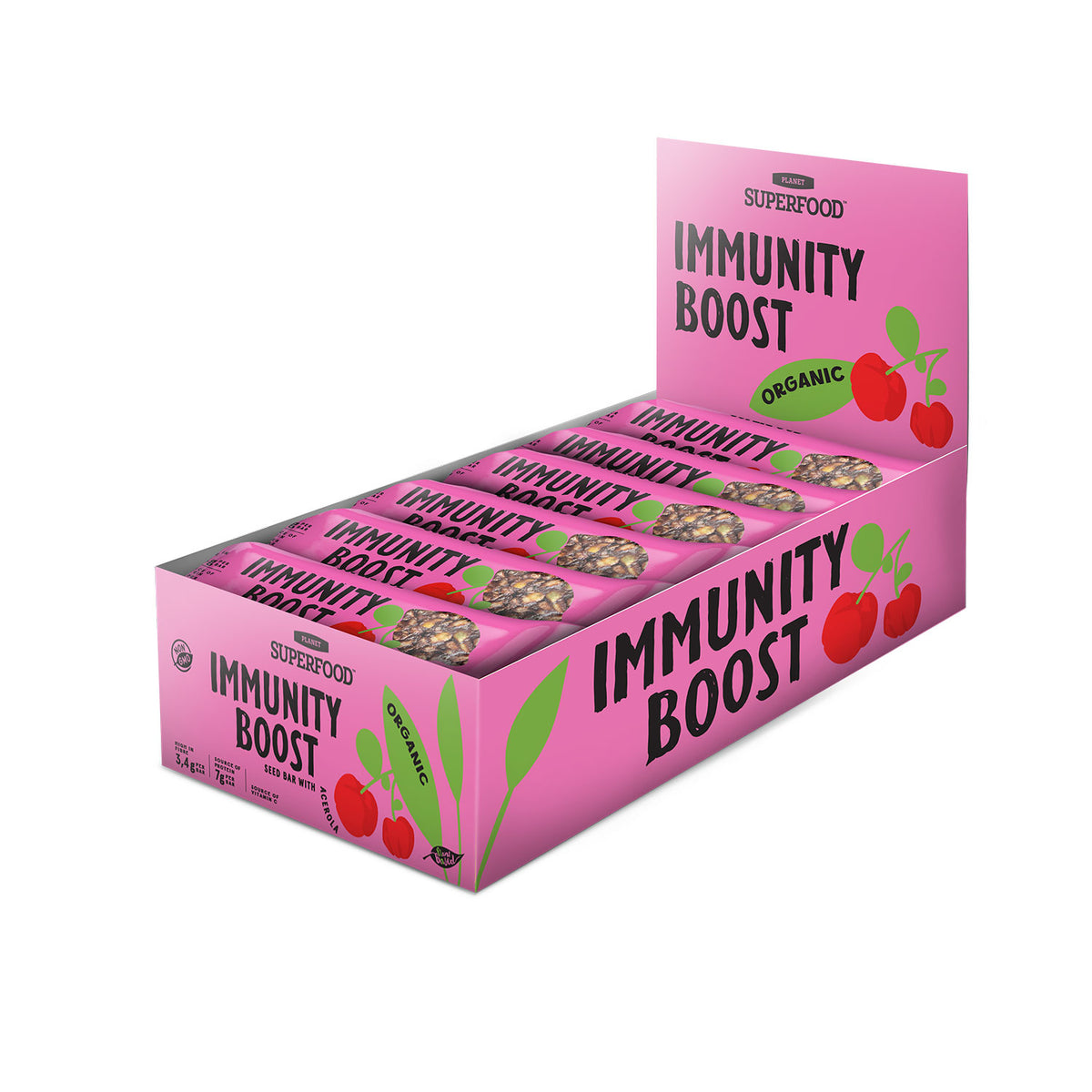 SAATENRIEGEL „IMMUNITY BOOST“, BIO, MIT ACEROLA, 24 STK. Hauptbild