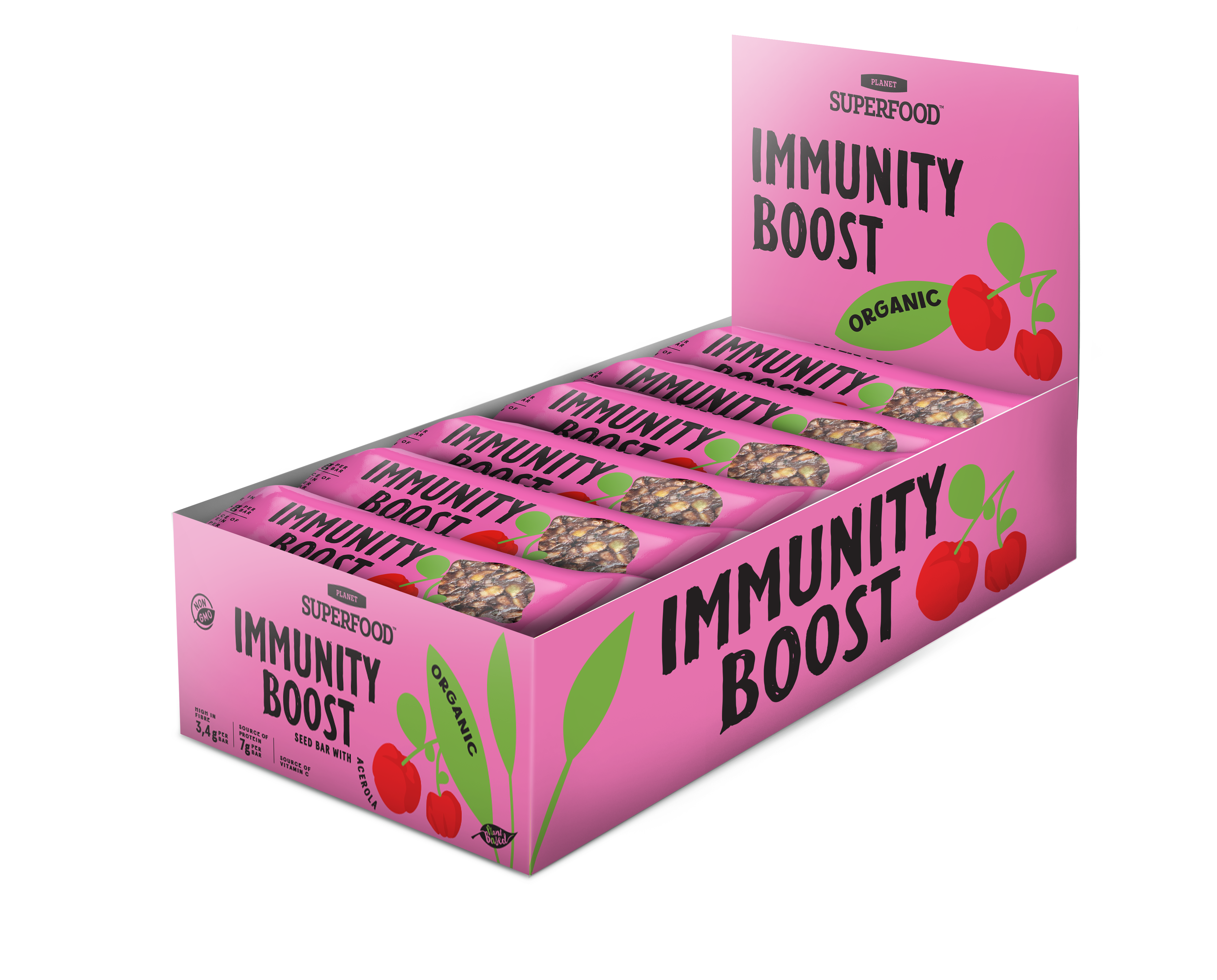 SAATENRIEGEL „IMMUNITY BOOST“, BIO, MIT ACEROLA, 24 STK. Hauptbild