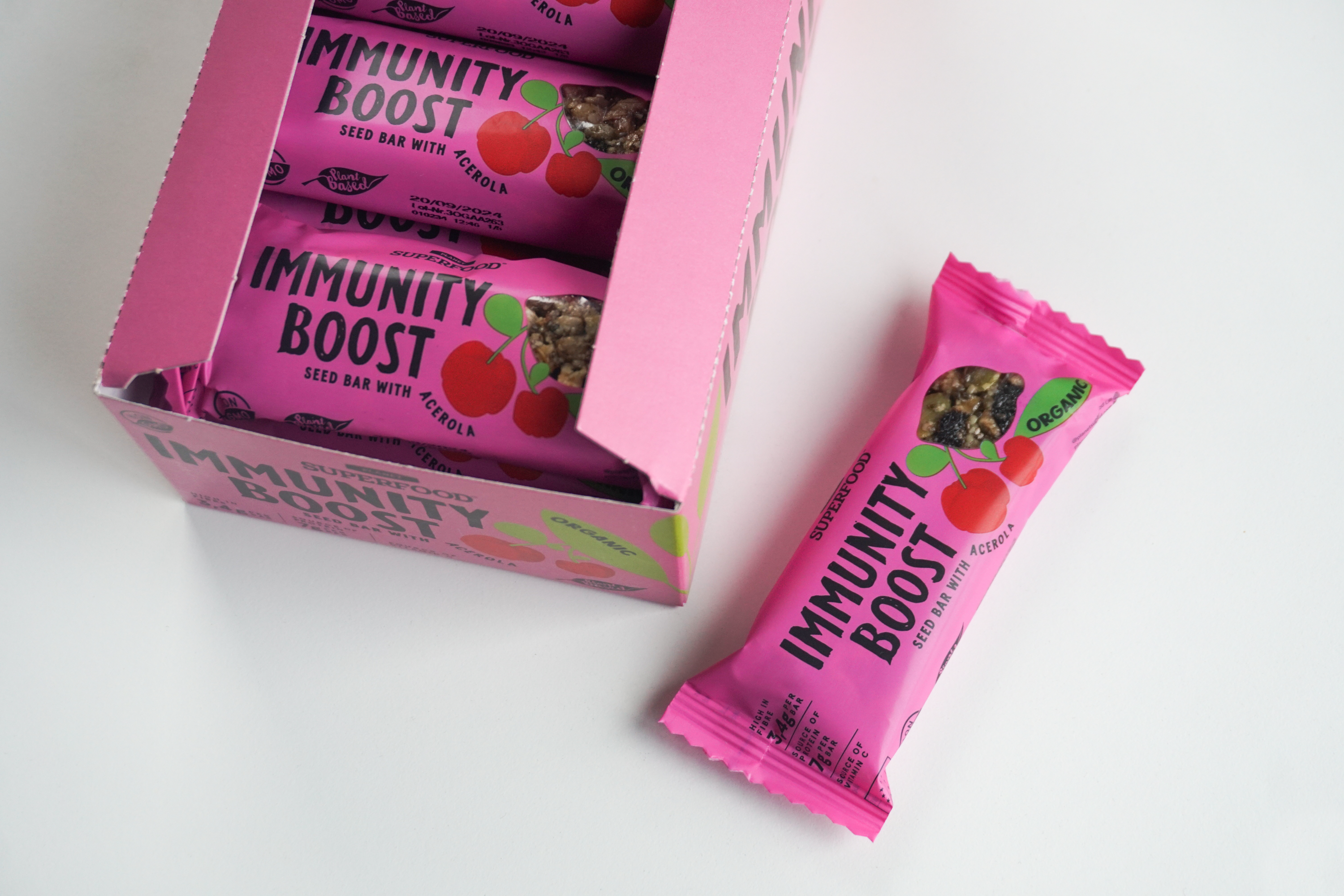 SAATENRIEGEL „IMMUNITY BOOST“, BIO, MIT ACEROLA, 3 STK.