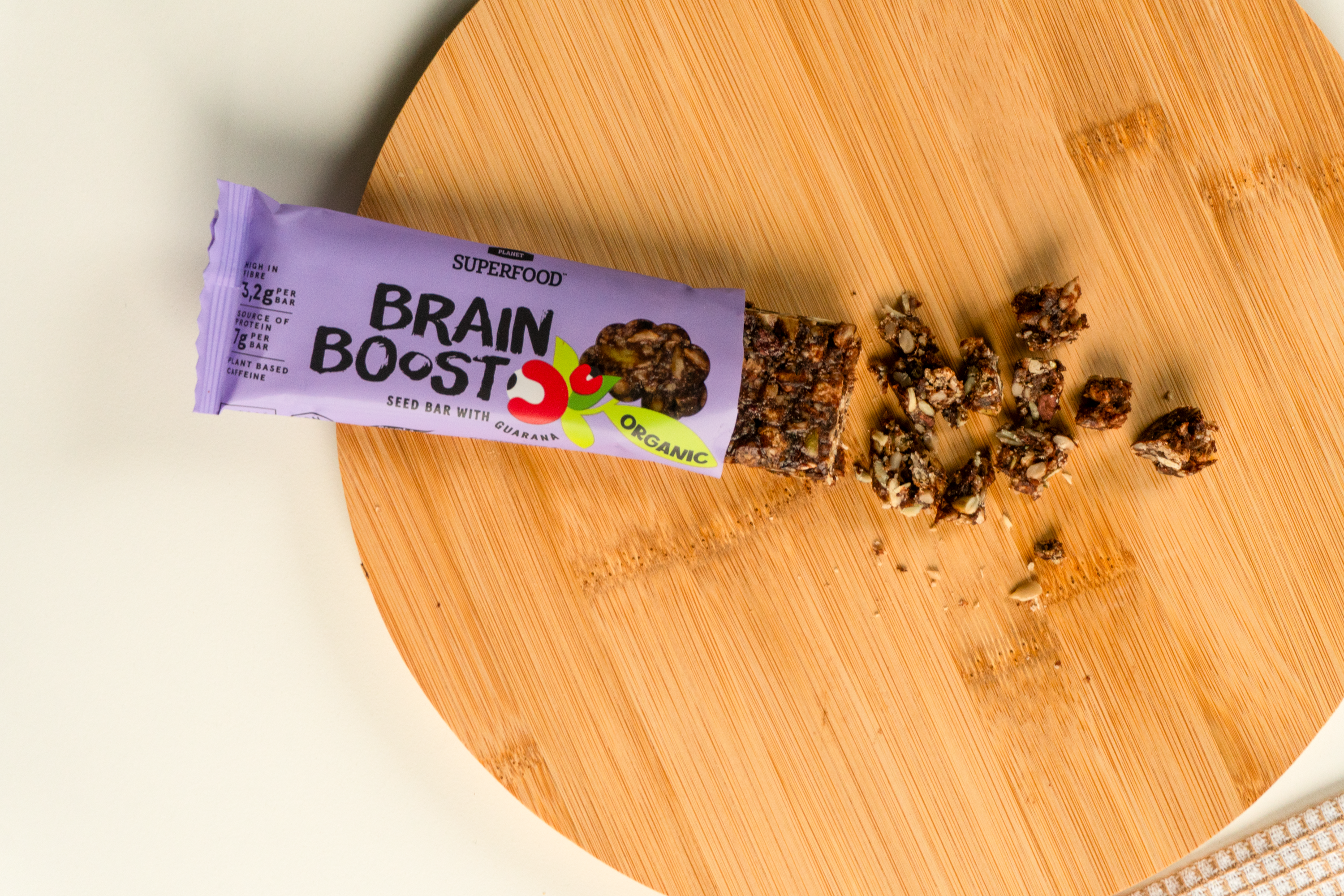 SAATENRIEGEL „BRAIN BOOST“, BIO, MIT GUARANA, 24 STK.