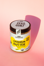 Bio-Cashewcreme mit weißem Schokoladengeschmack und grünen Kaffeebohnen „Zero Guilt“
