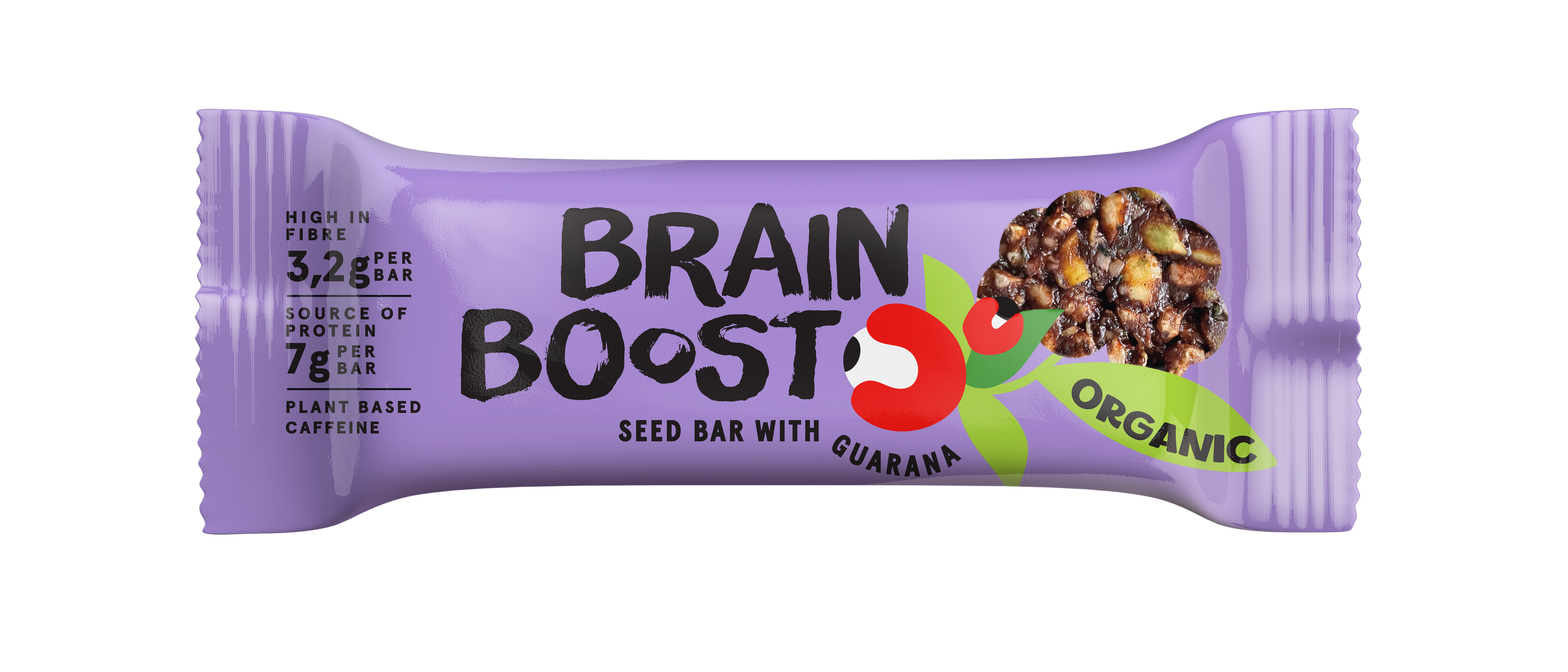 SAATENRIEGEL „BRAIN BOOST“, BIO, MIT GUARANA, 3 STK.