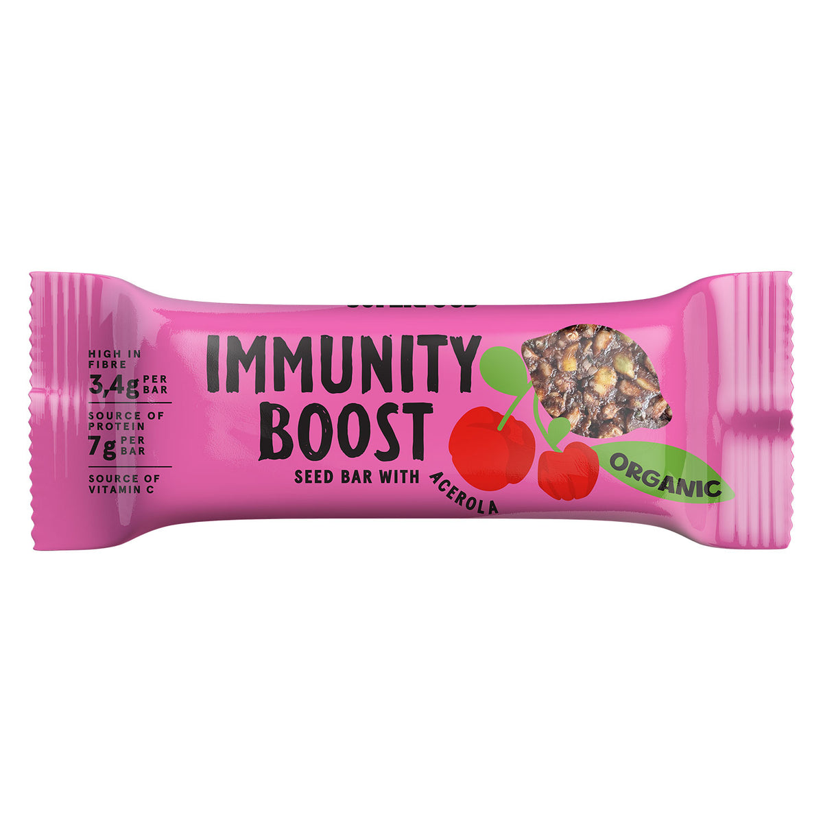 SAATENRIEGEL „IMMUNITY BOOST“, BIO, MIT ACEROLA, 24 STK.