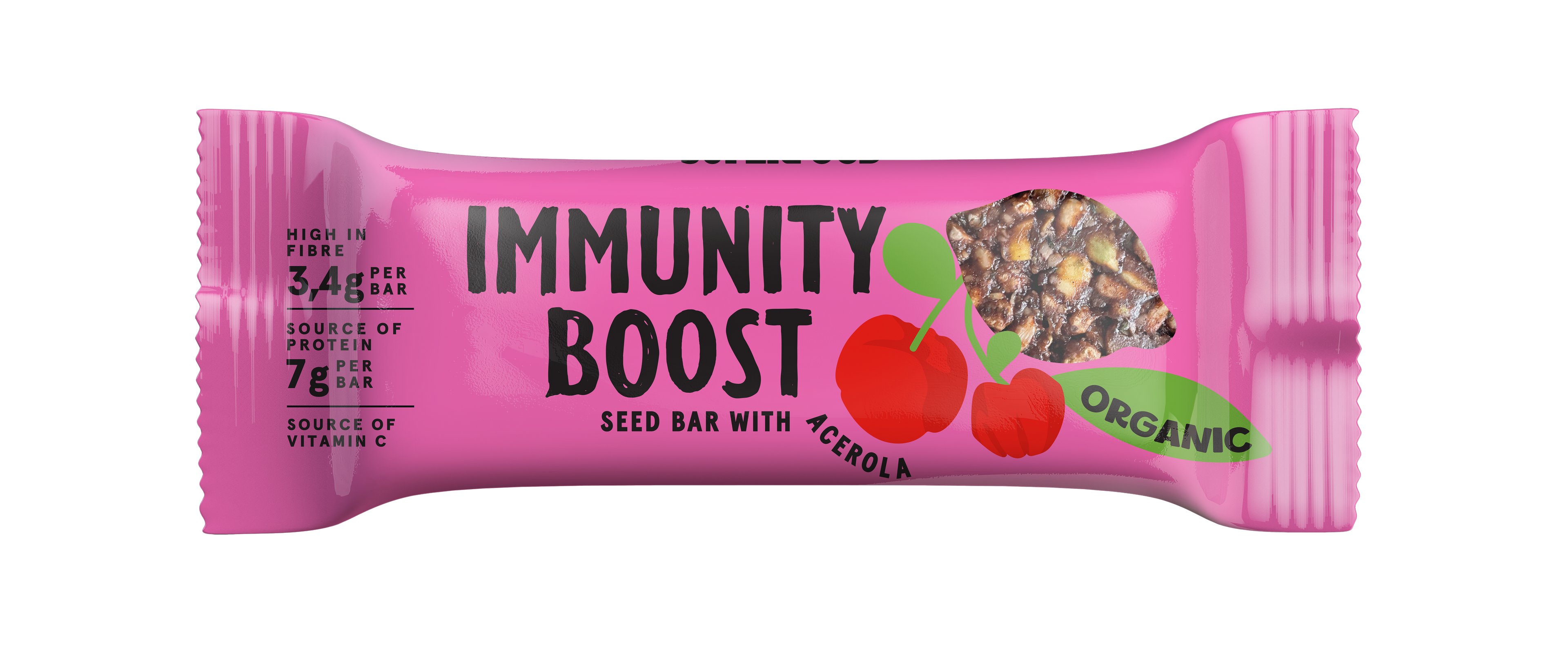 SAATENRIEGEL „IMMUNITY BOOST“, BIO, MIT ACEROLA, 24 STK.