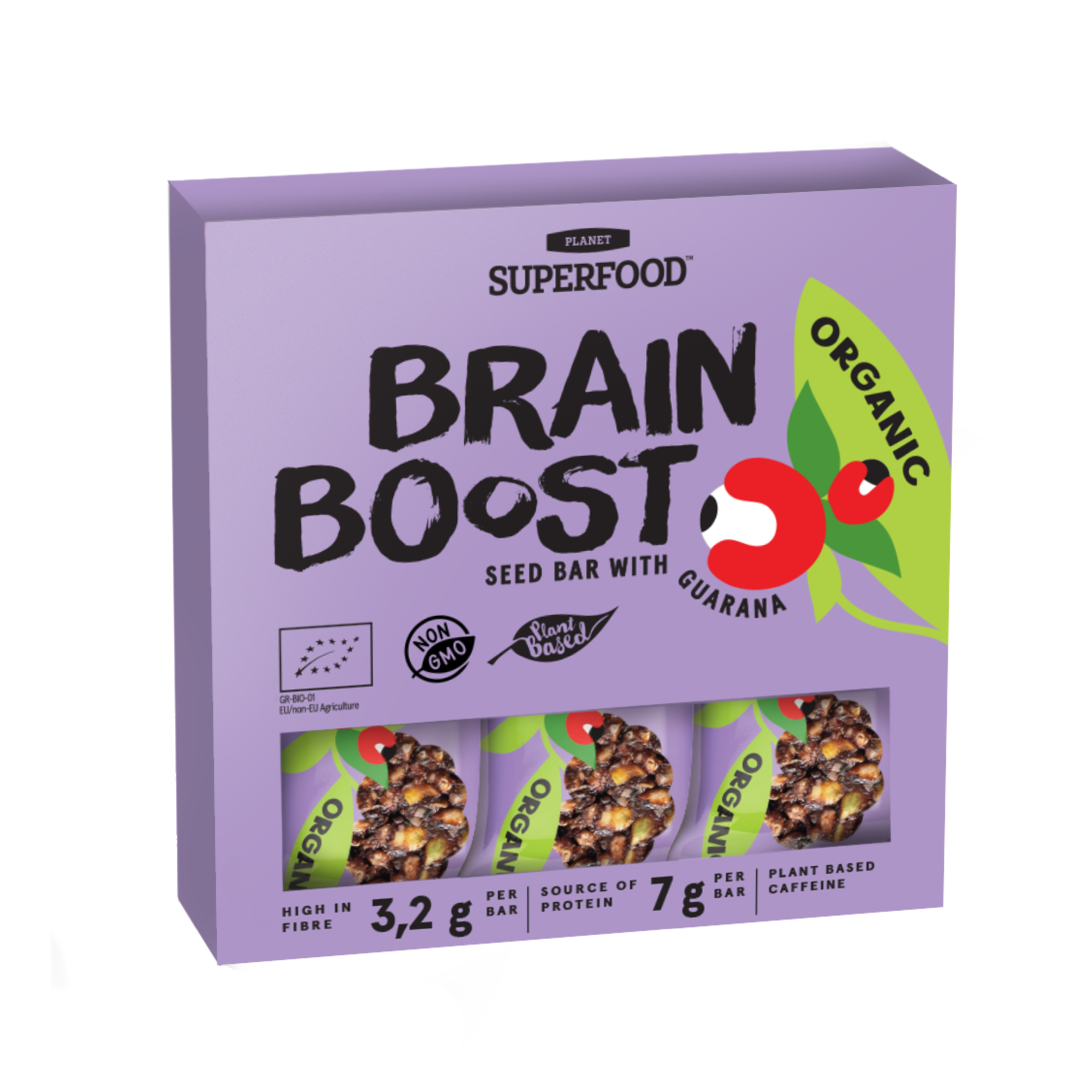SAATENRIEGEL „BRAIN BOOST“, BIO, MIT GUARANA, 3 STK. Hauptbild