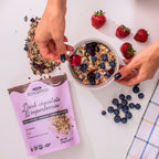 Samenmischung mit Zartbitterschokolade und Beeren