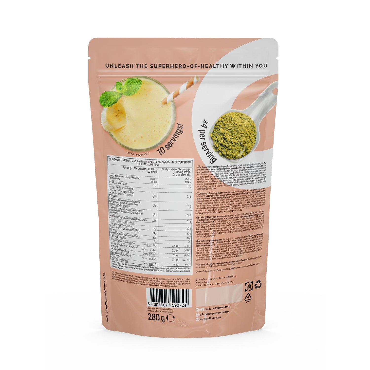 ORIGINAL HEMP BIO-HANFSAMENPROTEINPULVER Zweitbild